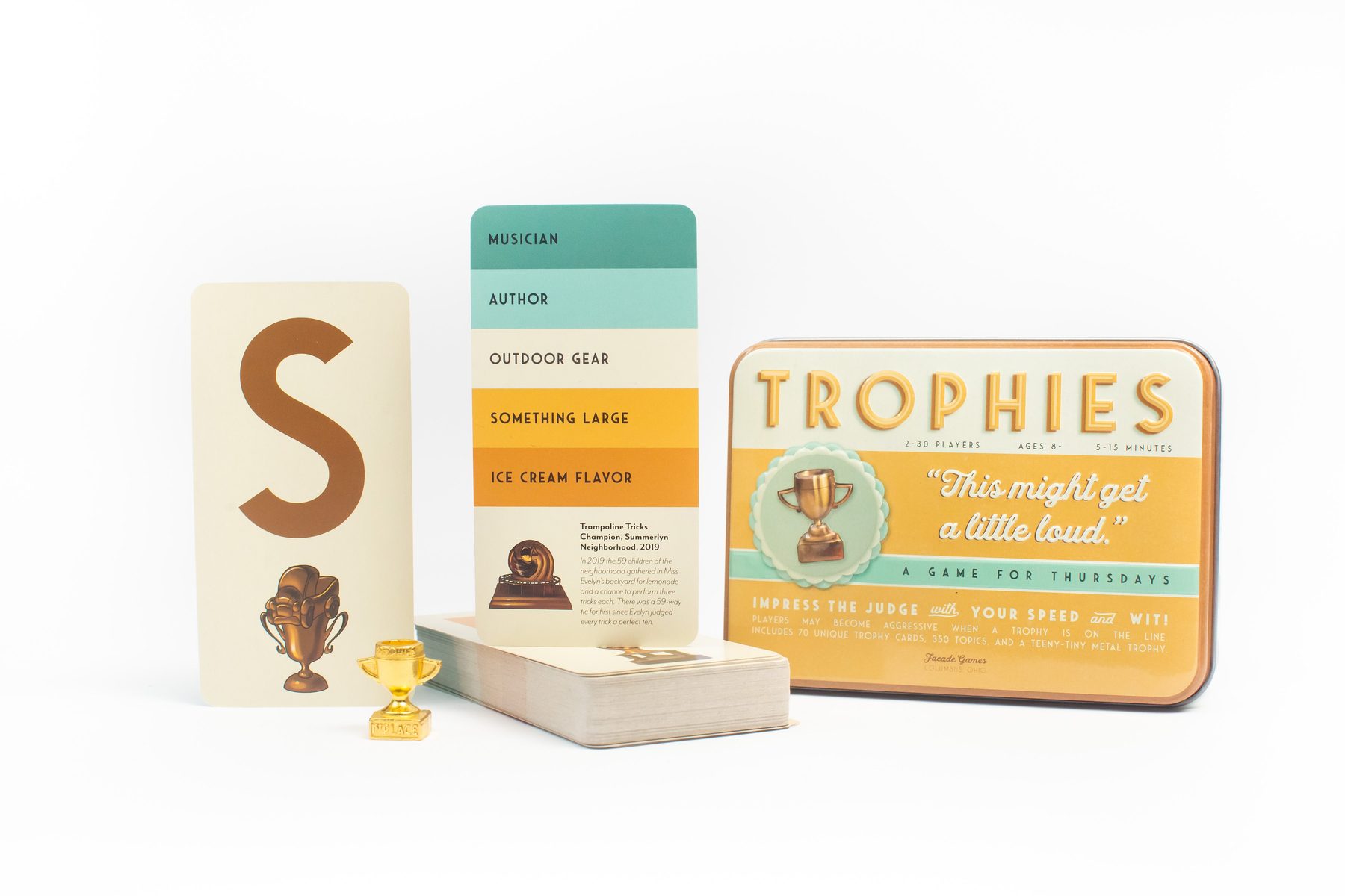 Trophies card game components