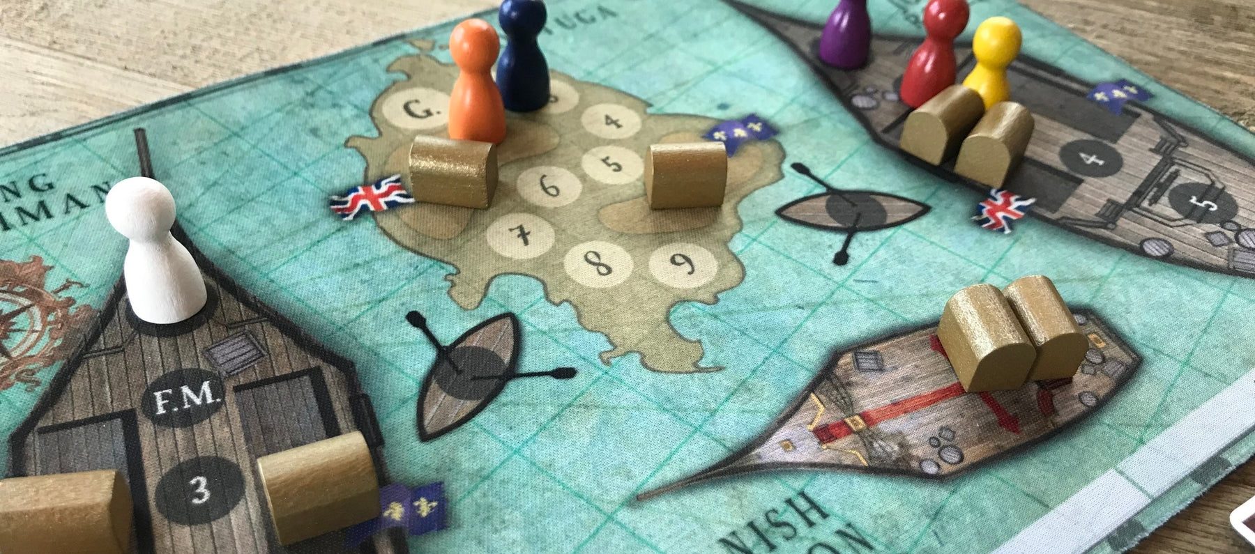 The Tortuga 1667 game board